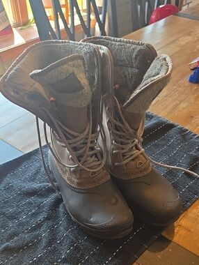 The North Face Women's Taupe Lace-Up Faux-Fur Winter Boots
